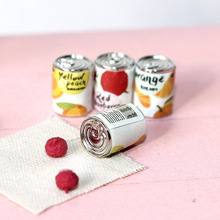 娃娃屋配件微缩场景玩具模型韩式水果罐头 辣椒酱 甜品芝士酱半打