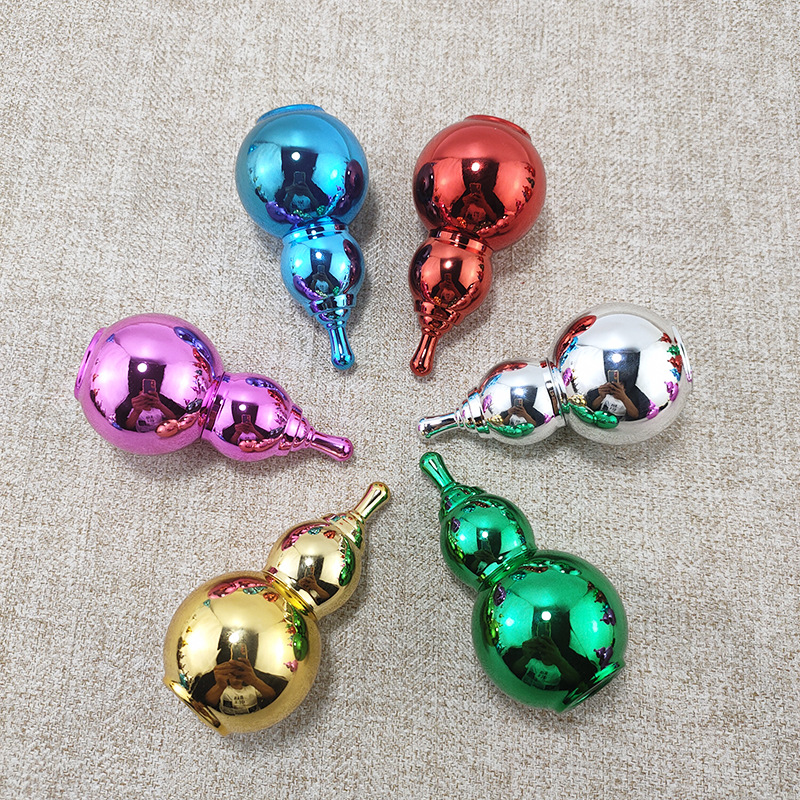 Color electroplating double gourd pill medicine bottle big belly light-proof essential oil bottle medicine oil glass roller ball bottle portable pill bottle