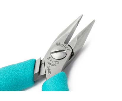 瑞士进口Erem钳子尖嘴钳544D窄半圆形锯齿钳口用于牢固操作元件