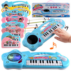 Factory direct sales cartoon music electronic keyboard with light children's enlightenment early education interactive entertainment musical instrument toy