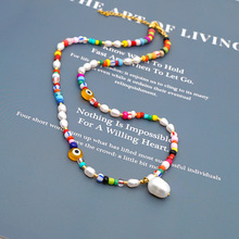 Ethnic Style Rainbow Beads Pearls Natural Pearl Necklace Bohemian Beach Style Necklace Wholesale Nihaojewelry display picture 13