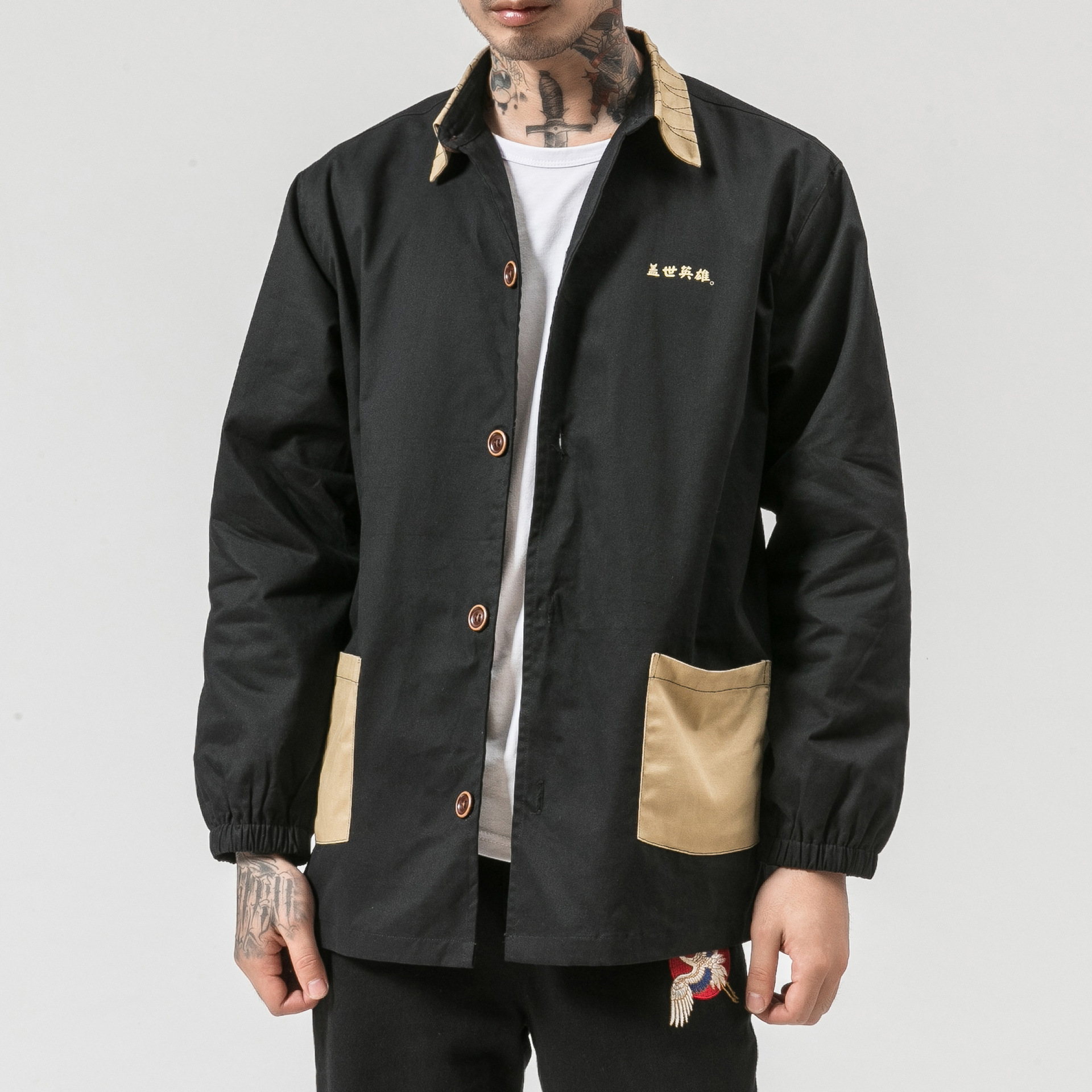 AliExpress ropa de hombre 2020 estilo chino Otoño e Invierno chaqueta de hombre suelta vintage impresa chaqueta de hombre Chaqueta de punto japonesa hombres