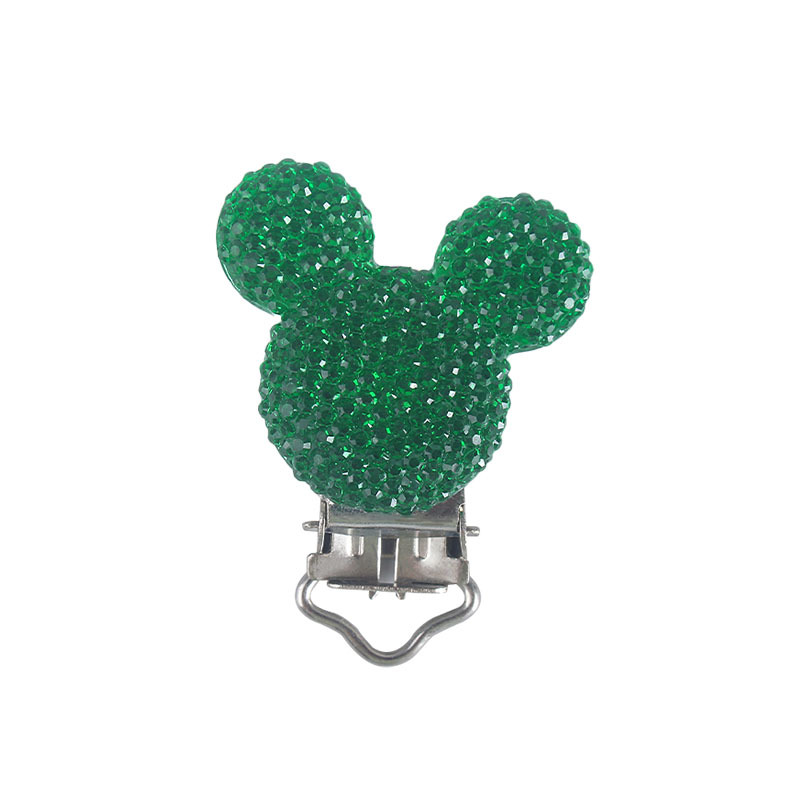 Suministros para bebés de dibujos animados animal chupete clip creativo DIY brillante clip de hierro chupete cadena accesorios de la joyería