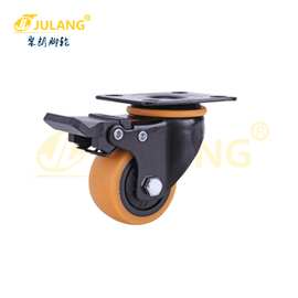 金钻1.5寸2寸万向带刹车聚氨酯轮定向轮小车轱辘花架轮重载加固