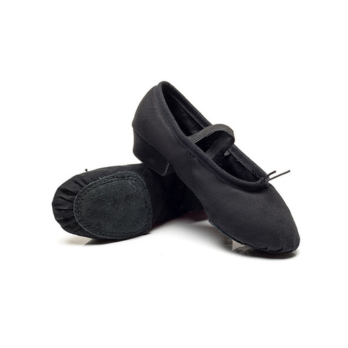 Dance shoes, women's soft sole practice shoes, adult teacher shoes, canvas straps, mid-heel yoga shoes, belly folk dance wholesale