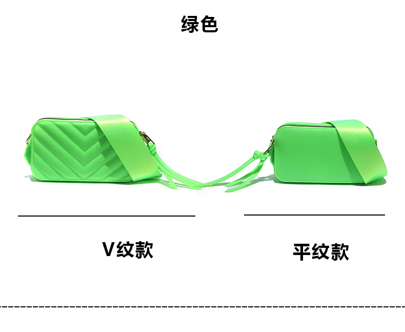2025 New trendy autumn jelly bag, camera bag, fashionable wide shoulder strap, single-shoulder crossbody bag, Marc bag, macaron color undefined