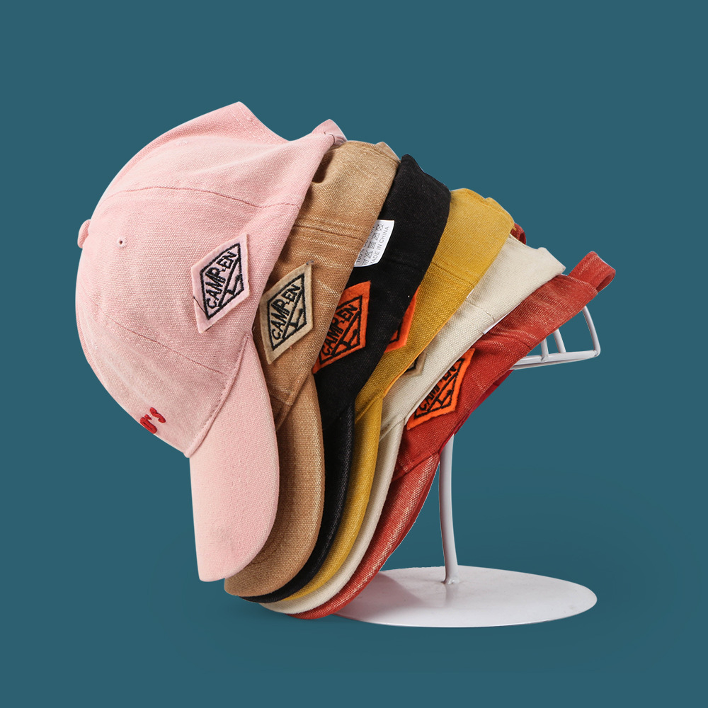 Vêtements Pour Hommes Vieux Casquette Lavée Printemps Nouvelle Mode Lettres Brodées Couleur Unie Chapeau Décontracté En Gros Chapeau De Soleil display picture 15