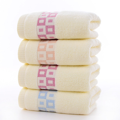 厂家现货供应纯棉井字格断档无捻纱毛巾全棉商务礼品毛巾可印LOGO|ms