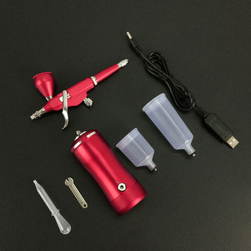 Model electric airbrush air pump set oxygen injection meter painting up to color handheld mini rechargeable portable tool