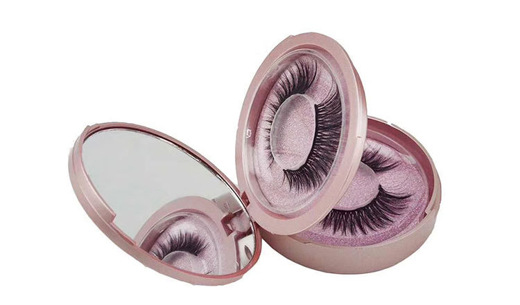 Fashion Solid Color Round False Eyelashes Box Wholesale display picture 2