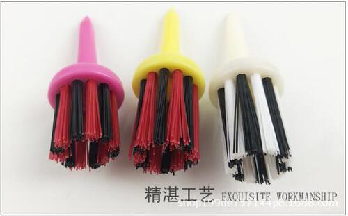 [Dongguan Manufacturer] Double-sided golf club brush, 3-color selection golf nail brush that does not damage the club