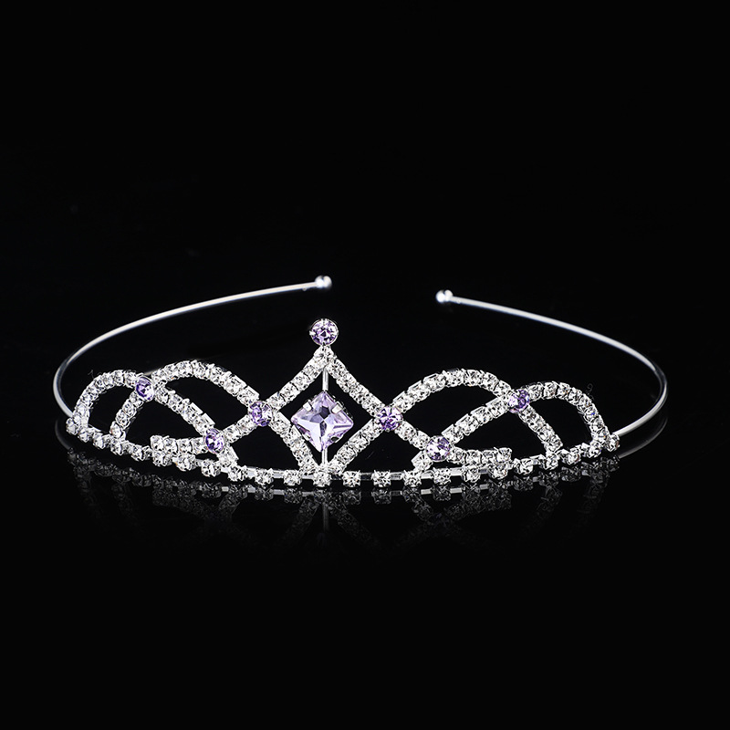 Tocado de la Corona nupcial europeo y Americano niñas cabeza de la corona de los niños Crystal rhinestone diadema XZ002
