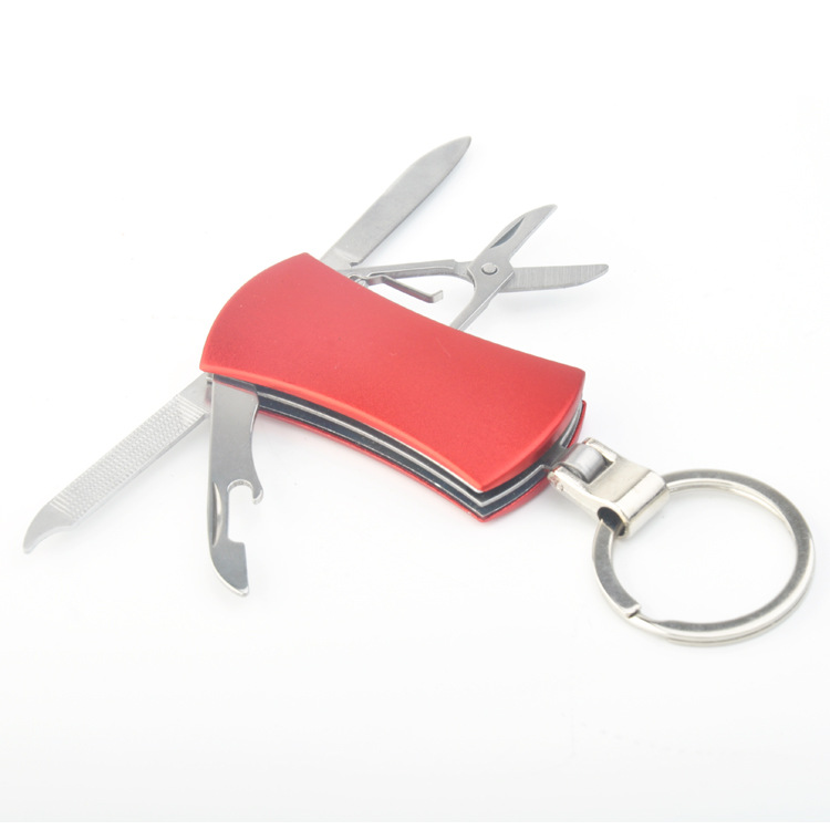 不锈钢多功能折叠小刀 便携礼品随身小刀 多功能钥匙扣