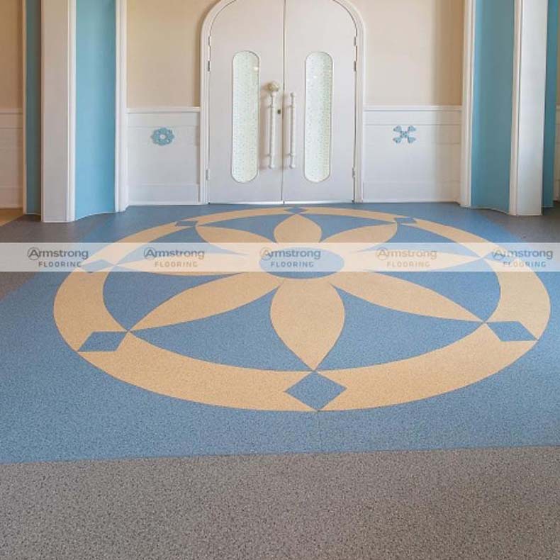 Armstrong Phantom PVC Vinyl flooring kindergarten Early education core Glue Playground Rubber flooring