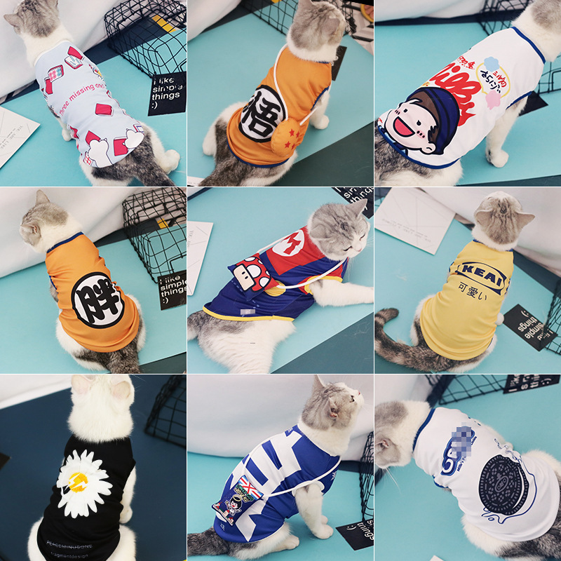 Kitty clothes summer Thin section Teddy Corgi Pets Dogs clothes small-scale Shiba Inu Woolen vest Thin section