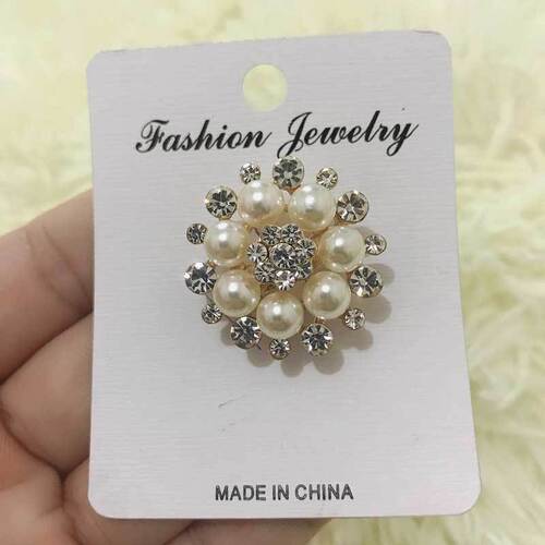 Japanese and Korean fashion round pearl brooches, versatile evening dress safety pins, bags, clothing and accessories