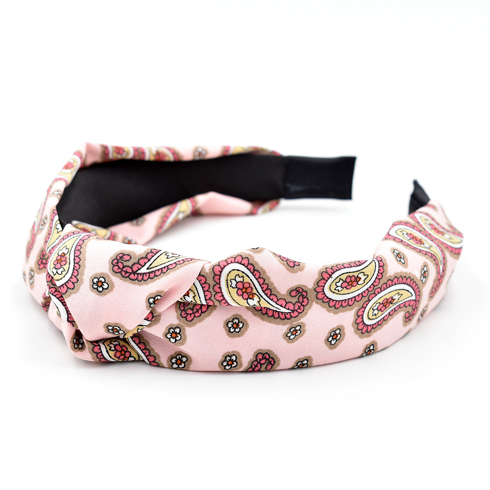 Retro Bohemian Water Drop Pattern Ethnic Headband Fabric Knotted Hair Accessories Wholesale display picture 6