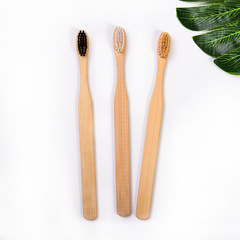 Green biodegradable bamboo toothbrush B&B square handle bamboo toothbrush bamboo charcoal hair household soft bristle toothbrush manufacturer wholesale