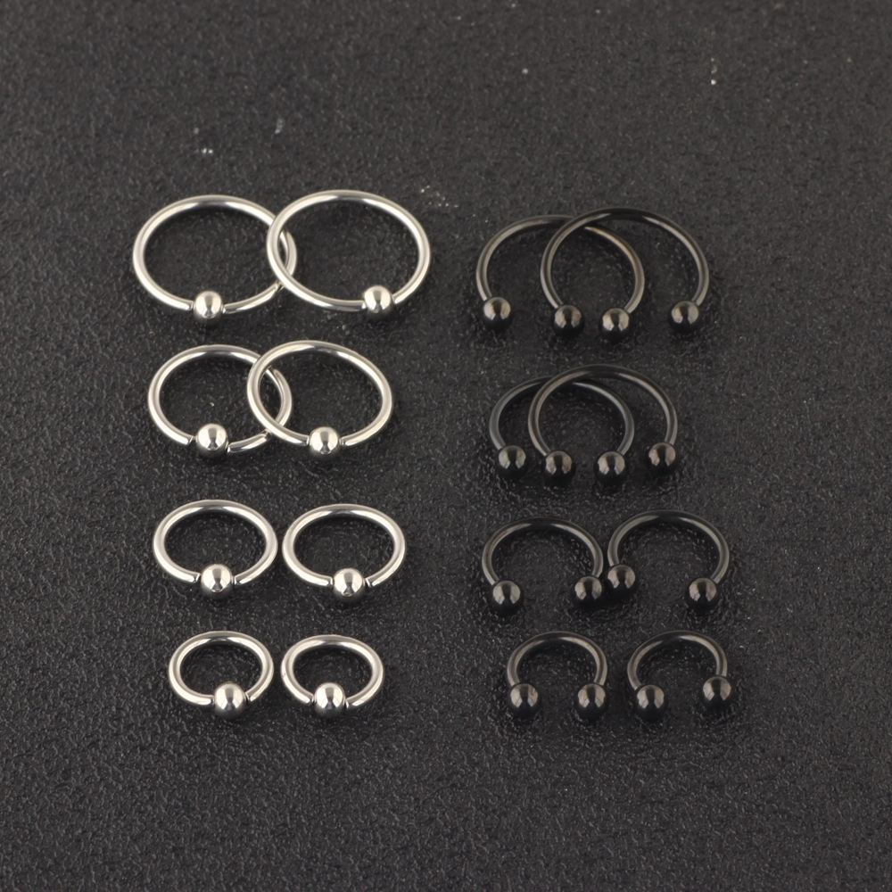 Pointed titanium steel lip stud product view