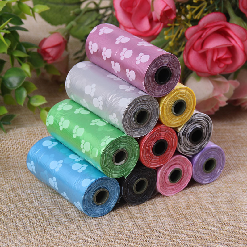 Pet Waste Bag Manufacturer Direct Sale Printed Convenience Bag Portable Dog Poop Bag Cat Litter Cleaning
