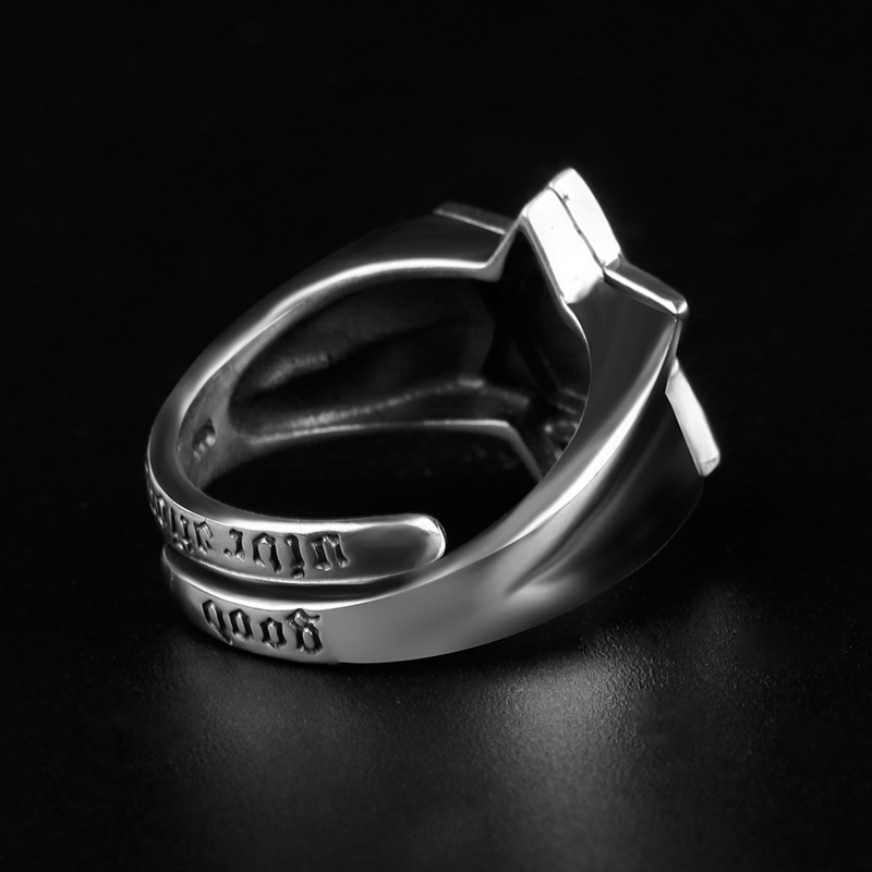 Triangle, Eye Pattern Men'S Gender Hip-hop Retro Triangle Eye Sterling Silver Plating Men's Rings