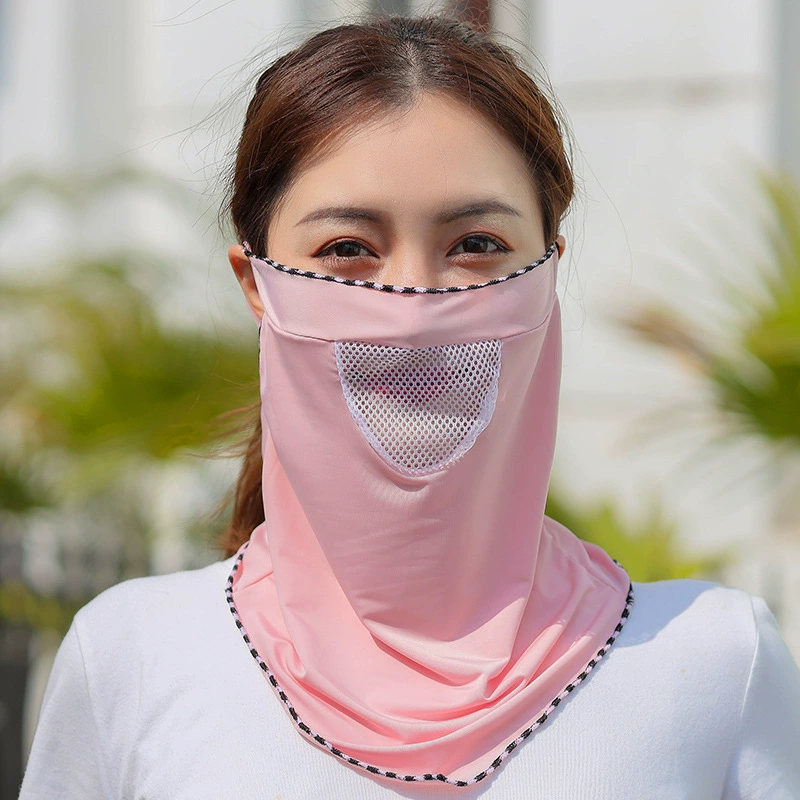 Triangular summer medical mask, thin scarf, veil, sun protection, with neck protection