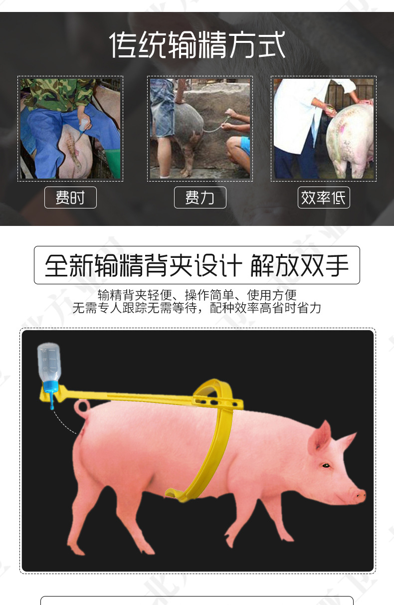 猪用自动输精背夹 母猪授精用输精架 猪用人工授精辅助圈输精瓶架-阿里巴巴
