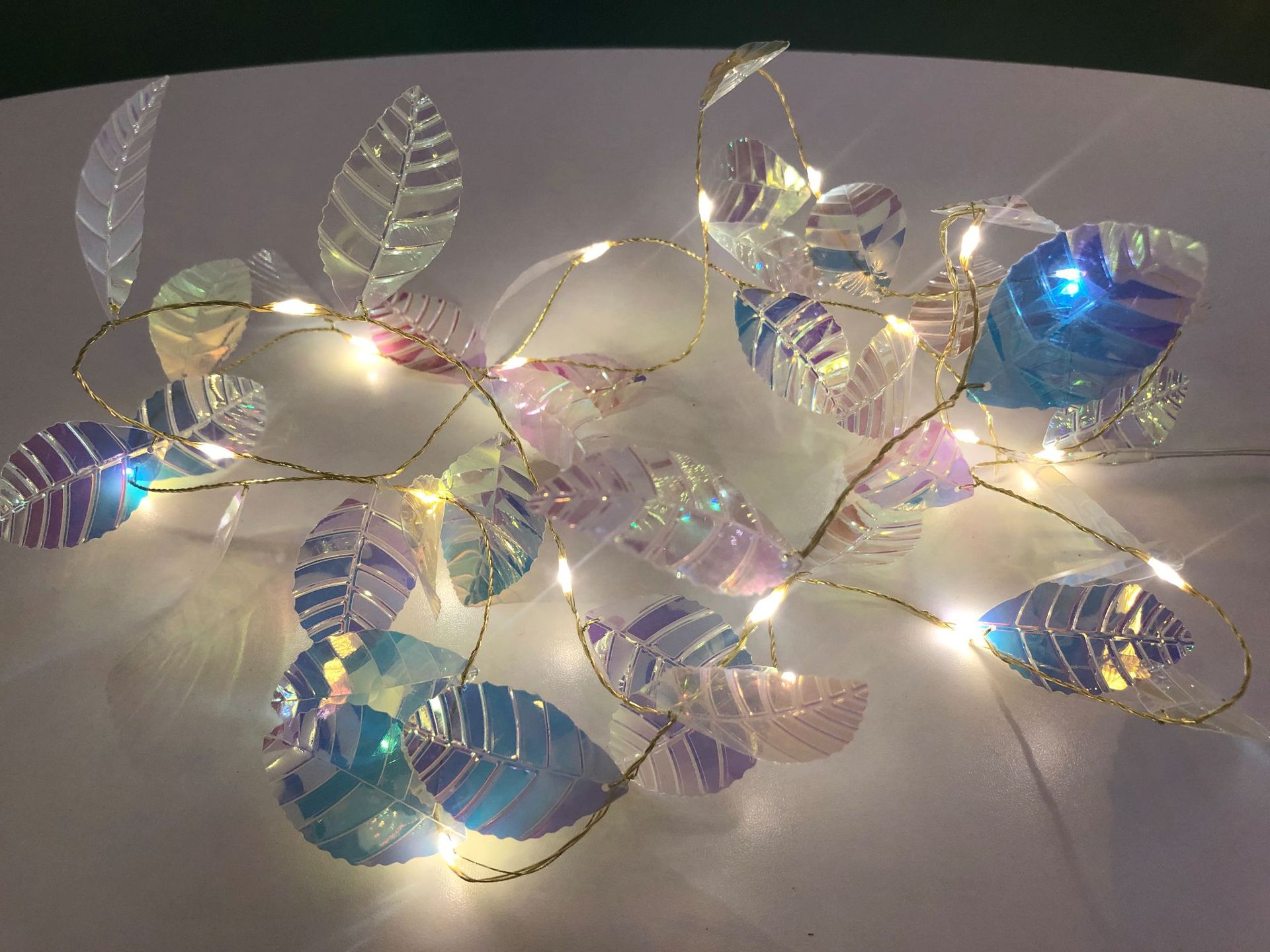 厂家直销LED铜线灯树叶配件鞭炮灯