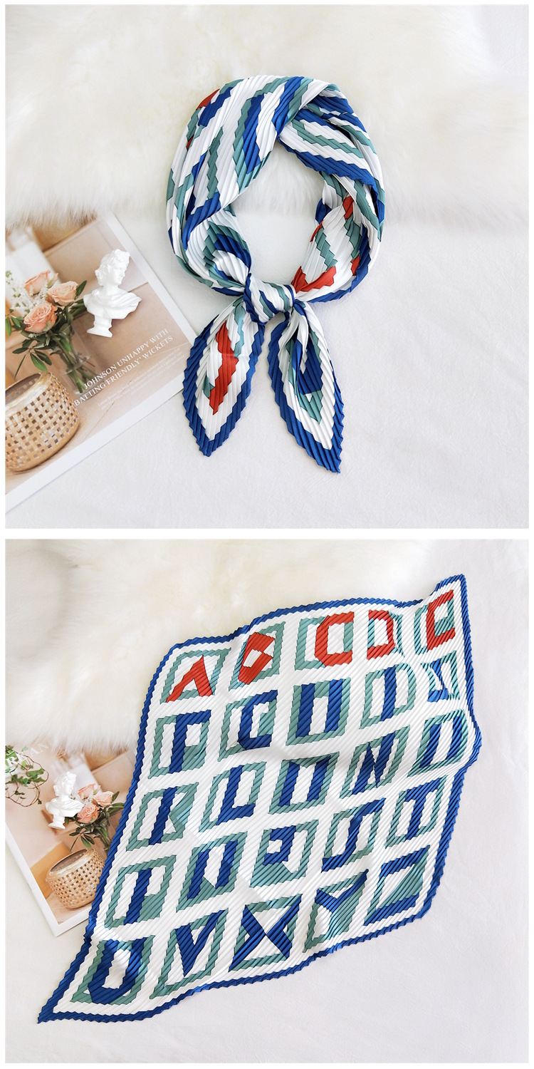 60g Weight Silk Scarf Classification Travel Occasion Polyester Material Spot, Stripe Pattern Spring&Summer Season Unisex Gender Sweet Style Khaki, Multicolor, Grey&Pink, Grey, Red, Green, Blue, Yellow, Black Color Unisex Sweet Spot Stripe Polyester Silk Scarf 24