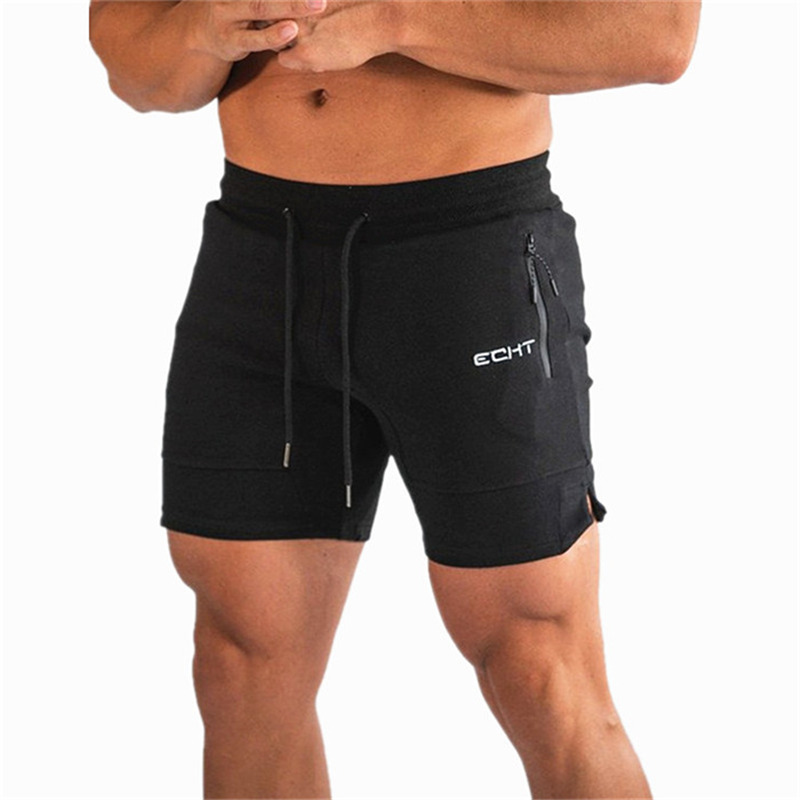 ECHT new running sports zipper pocket shorts Men's Fitness training summer mesh breathable beach pants wholesale