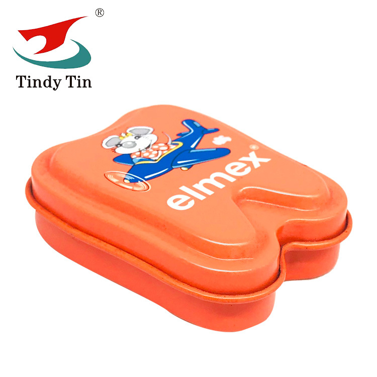 马口铁牙形罐 牙齿铁盒 饰品薄荷糖小铁盒包装