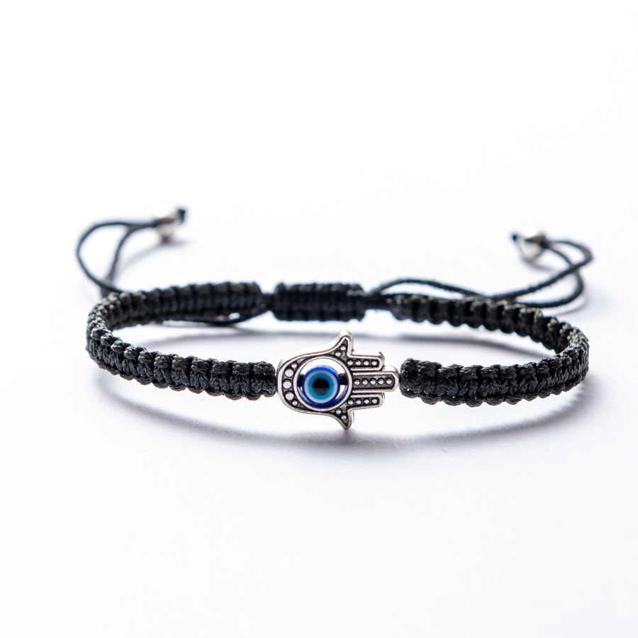 Ethnischer Stil Teufels Auge Palme Baumwollfaden Flechten Unisex Armbänder display picture 4