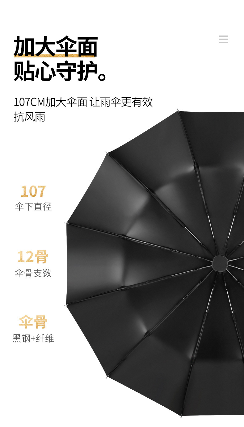 Gao Yicheng-Color, що відповідає 12 кісткових чоловічих вінілова автоматична парасолька_04.jpg