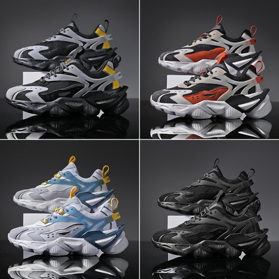 網紅厚底老爹鞋男鞋子運動鞋男秋冬新款跨境大碼男鞋潮跑步休閑鞋