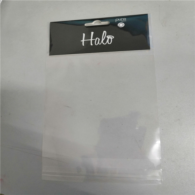 定制OPP全新料印刷可回收塑料袋飞机孔OPP胶贴封口袋文具包装袋子