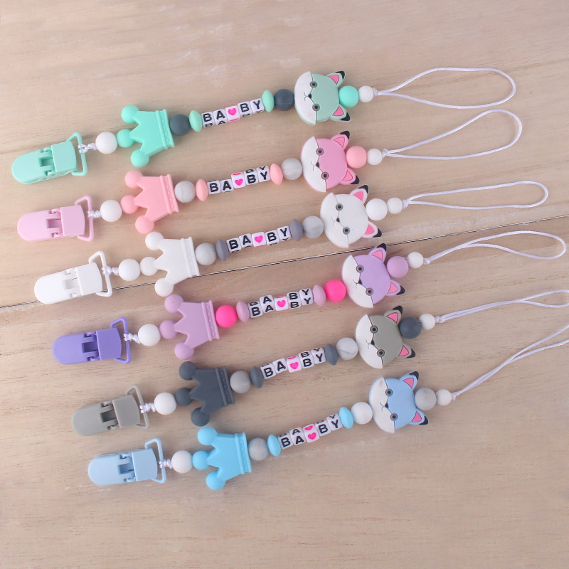 Directo de fábrica de silicona chupete cadena bebé zorro de silicona mordedor juguete molar AliExpress Amazon comercio exterior