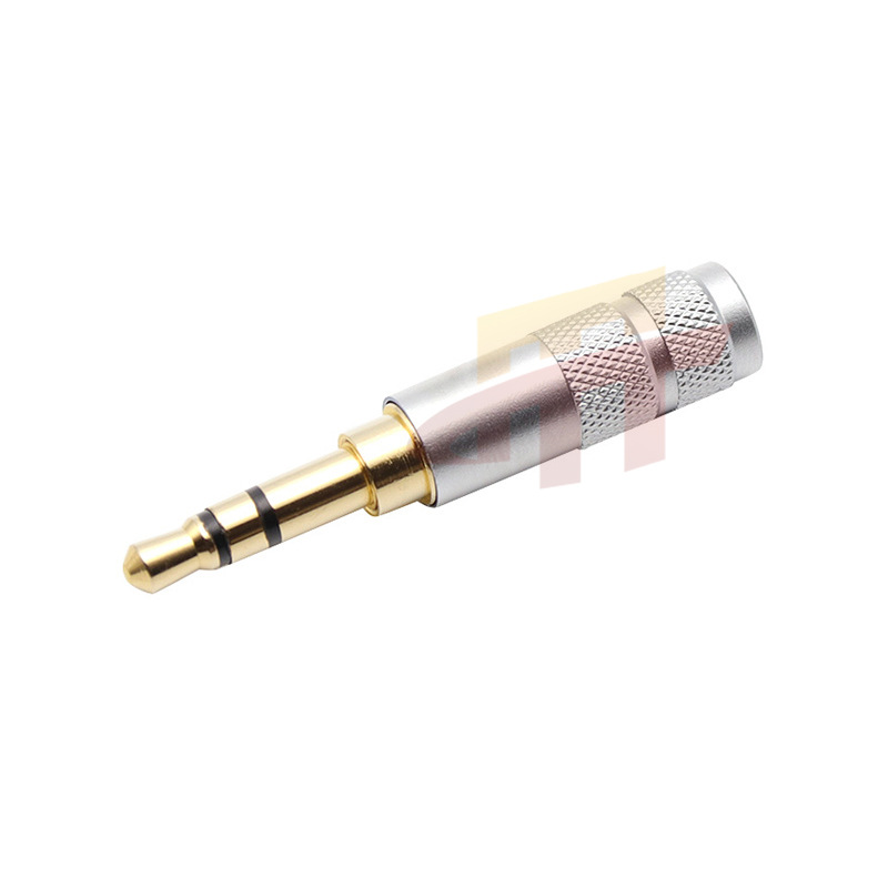 迷你3.5mm DIY焊接接头立体声耳机插头 迷你双声道 小尾孔4.0mm