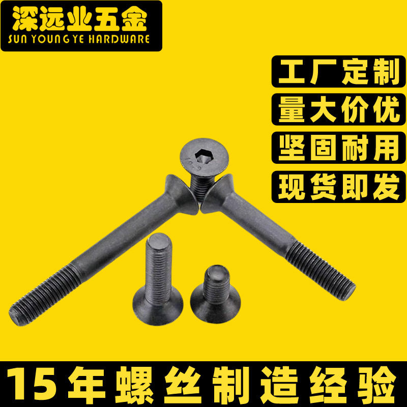 10.9级沉头内六角螺丝 平头内六角螺丝钉 平杯螺丝M2.5*4-M2.5*30