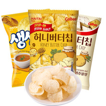 爆款韓國進口蜂蜜黃油薯片食品 土豪網紅土豆脆片休閑零食60g熱銷
