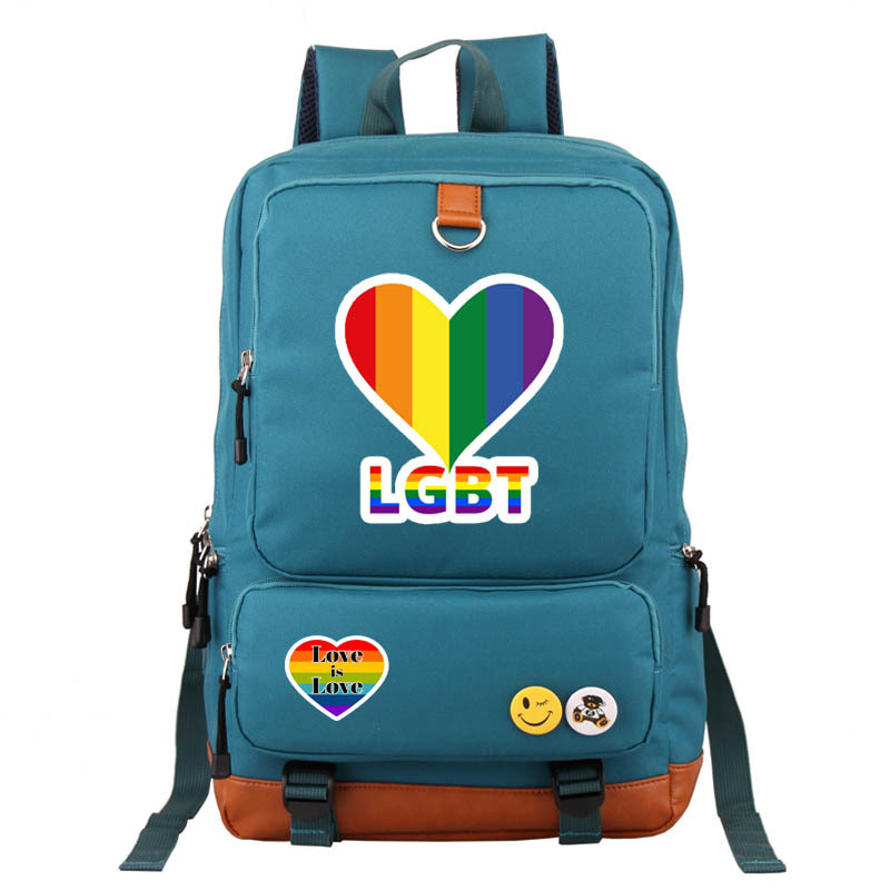 Wasserdicht 20 Zoll Brief Regenbogen Ferien Täglich Schulrucksack display picture 11