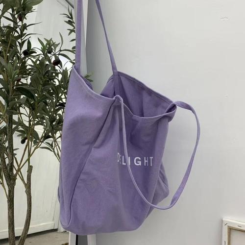 Deicygirl homemade new summer single shoulder large capacity letter canvas bag candy color fashion canvas bag trend
