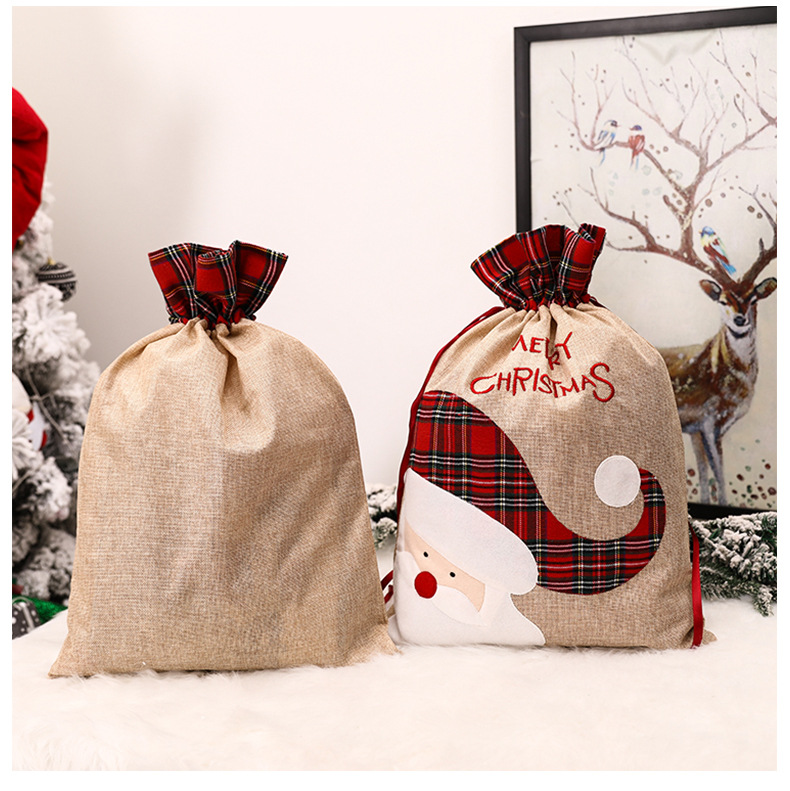 Christmas Cartoon Style Santa Claus Elk Cloth Party Gift Bags 1 Piece display picture 2