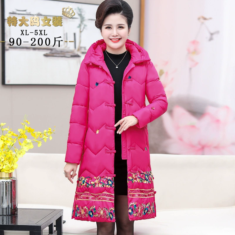 202 зимняя куртка с хлопковой подкладкой, пальто средней длины, Женская пуховая куртка с хлопковой подкладкой среднего и пожилого возраста, позиционирующая цветочный прилив, куртка с хлопковой подкладкой в западном стиле среднего возраста