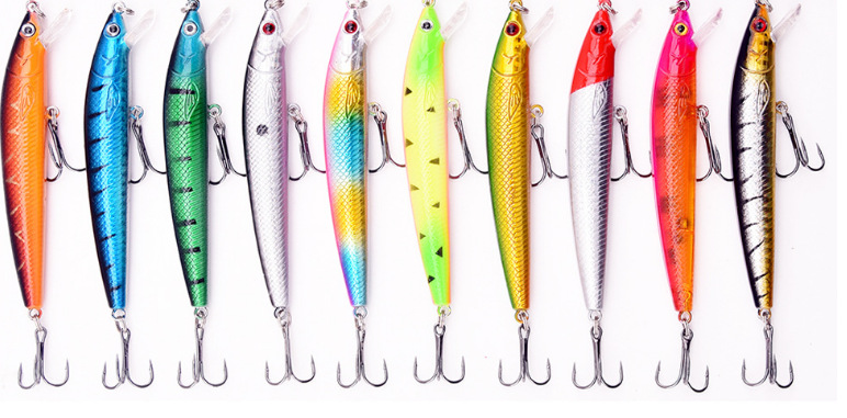 Shallow Diving Minnow Lures 100mm 7g Sinking Minnow Baits Fresh Water Bass Swimbait Tackle Gear