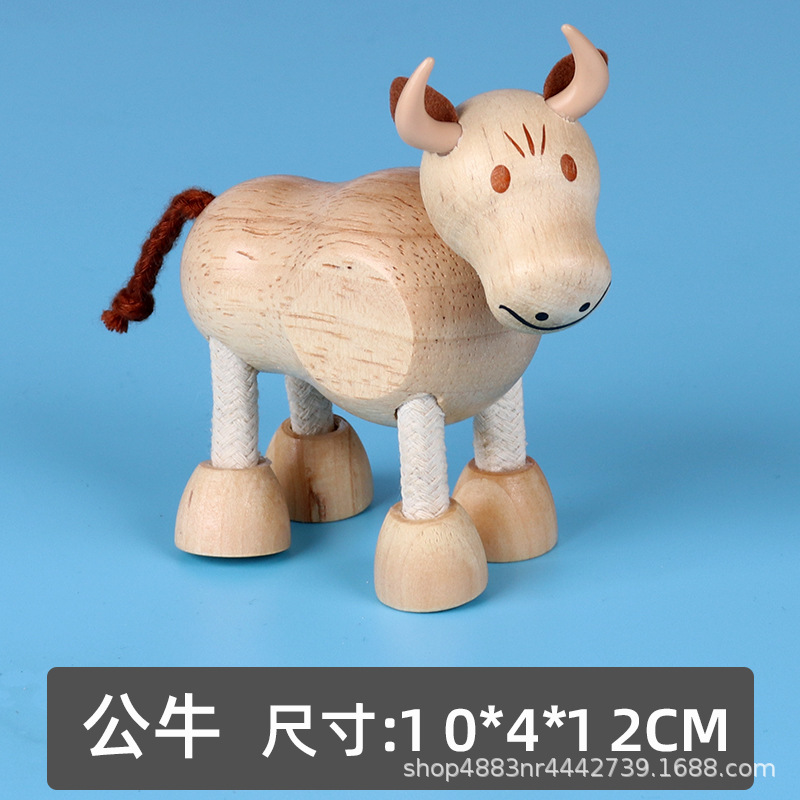 Figura Mini de Animales de Madera 18 Modelos Madera para Niños image 11