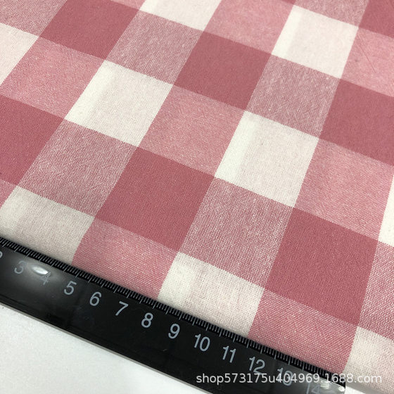 21 Pts cotton washed yarn-dyed large plaid children's shirt dress hair ring cushion tablecloth fabric