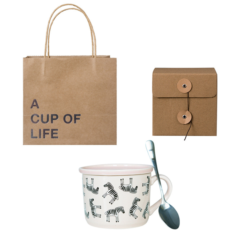 Taza de leche de dibujos animados para niños taza de cerámica creativa taza de café taza de animales taza de desayuno impresa logotipo