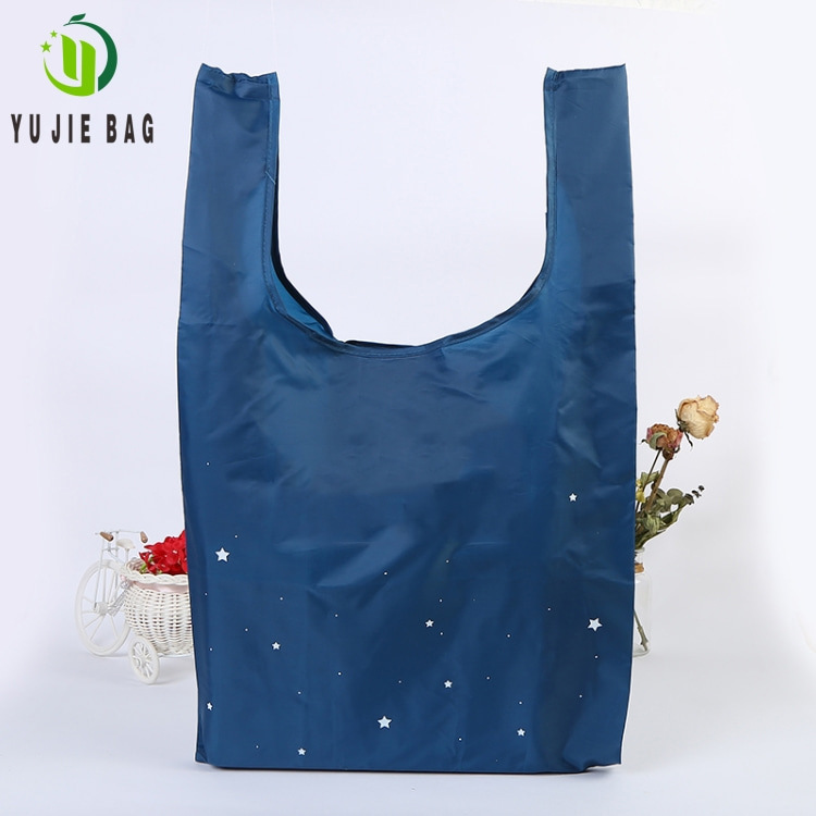 蓝色不规则点束口袋 防水环保购物袋 便携小巧收纳袋星星袋子批发