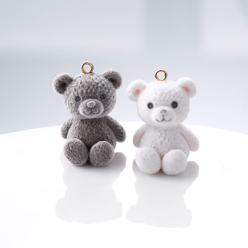 Cute Animal Resin Flocking Jewelry Accessories display picture 1