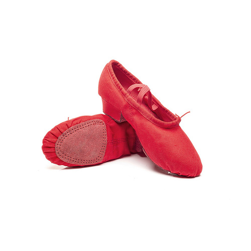 Dance shoes, women's soft sole practice shoes, adult teacher shoes, canvas straps, mid-heel yoga shoes, belly folk dance wholesale
